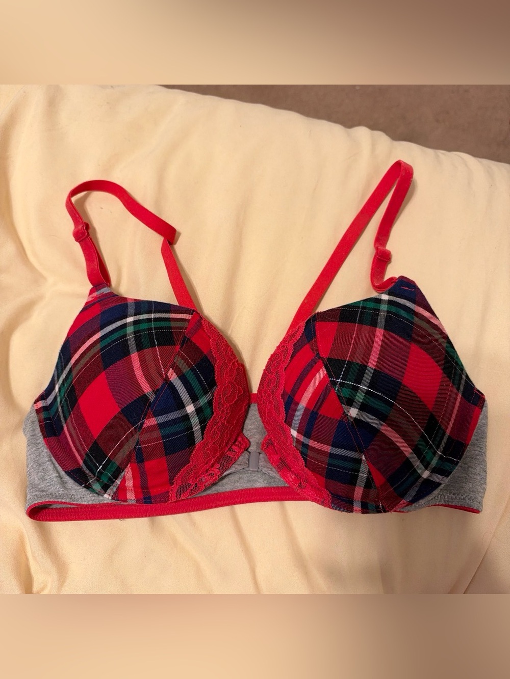 Victoria’s Secret Plaid Shimmer Push Up Bra